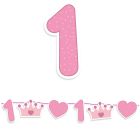 FESTONE KIT MAXI 1°COMPLEANNO ROSA