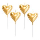 CANDELINE CUORI ORO IN CERA 5 PZ