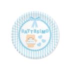 PIATTI BATTESIMO TEDDY CELESTE PZ. 8