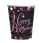 BICCHIERE HAPPY BIRTHDAY PINK SPARKLING CELEBRATION PZ. 8