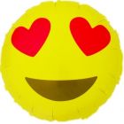 PALLONCINO MYLAR EMOJI OCCHI A CUORE