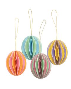 DECORAZIONI CARTA UOVO BICOLOR PZ. 4