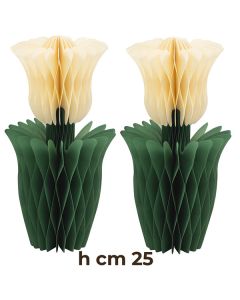 DECORAZIONE TULIPANI IN CARTA PZ. 2
