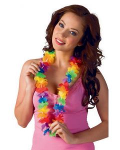 COLLANA HAWAIANA FIORI ARCOBALENO MULTICOLOR