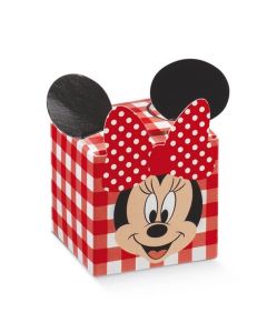 SCATOLINA CUBO MINNIE'S PARTY ROSSO PZ.10