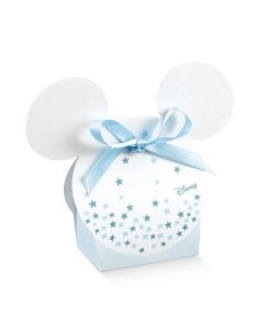 SCATOLINA MICKEY'S STARS BIANCO/CELESTE PZ.10