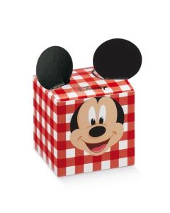 SCATOLINA CUBO MICKEY'S PARTY ROSSO PZ.10