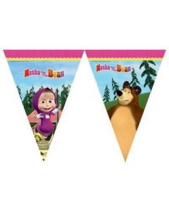 FESTONE BANDIERINE PLASTICA MASHA E ORSO 1 PZ