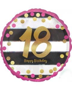 PALLONCINO ANNI MYLAR PINK & GOLD