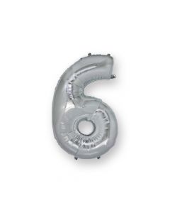 PALLONCINO MYLAR NUMERO "6"