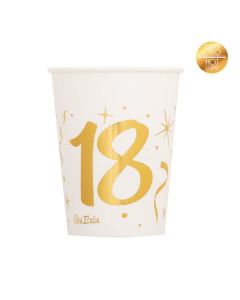 Carta & Company Tutto per il Party |  BICCHIERI 18 ANNI METAL GOLD PZ.8