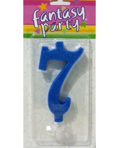CANDELINA NUMERO 7 GLITTER PZ.1