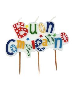 CANDELINA PICKS BUON COMPLEANNO MULTICOLOR
