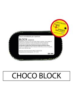 CHOCO BLOCK GLASSA AL CIOCCOLATO COLORATO E AROMATIZZATO GR. 900