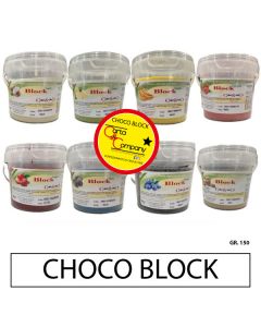 CHOCO BLOCK GLASSA AL CIOCCOLATO COLORATO E AROMATIZZATO GR. 150