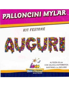 FESTONE PALLONCINI MYLAR AUGURI