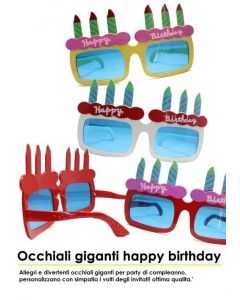 OCCHIALI GIGANTI HAPPY BIRTHDAY PZ. 1