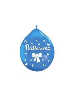 PALLONCINI 12" BATTESIMO CELESTE PZ. 20