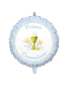 PALLONCINO MYLAR COMUNIONE CLASSIC CELESTE