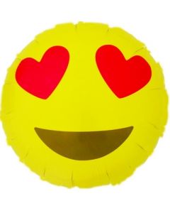 PALLONCINO MYLAR EMOJI OCCHI A CUORE