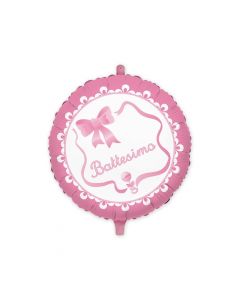 PALLONCINO MYLAR IL MIO BATTESIMO ROSA