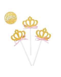 PARTY PICKS CORONCINE ORO GLITTER