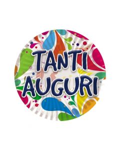 PIATTINO TANTI AUGURI BIG PARTY PZ. 10