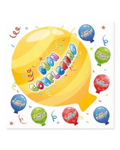 TOVAGLIOLI  BUON COMPLEANNO BALLON PZ. 20