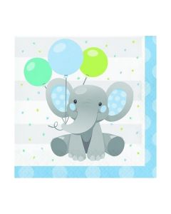 Carta & Company Tutto per il Party |  TOVAGLIOLI ELEFANTINO AZZURRO PZ.16